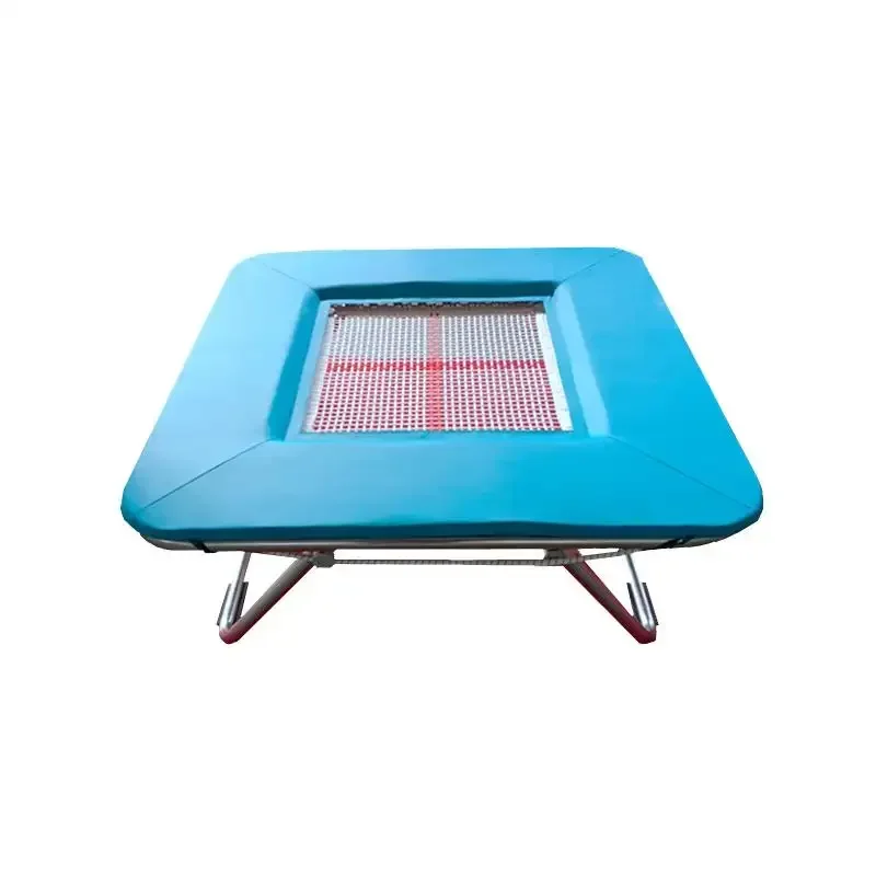 2026 Rectangle Alloy Frame Trampoline Indoor Fitness Jumping Gear Without Safety Net