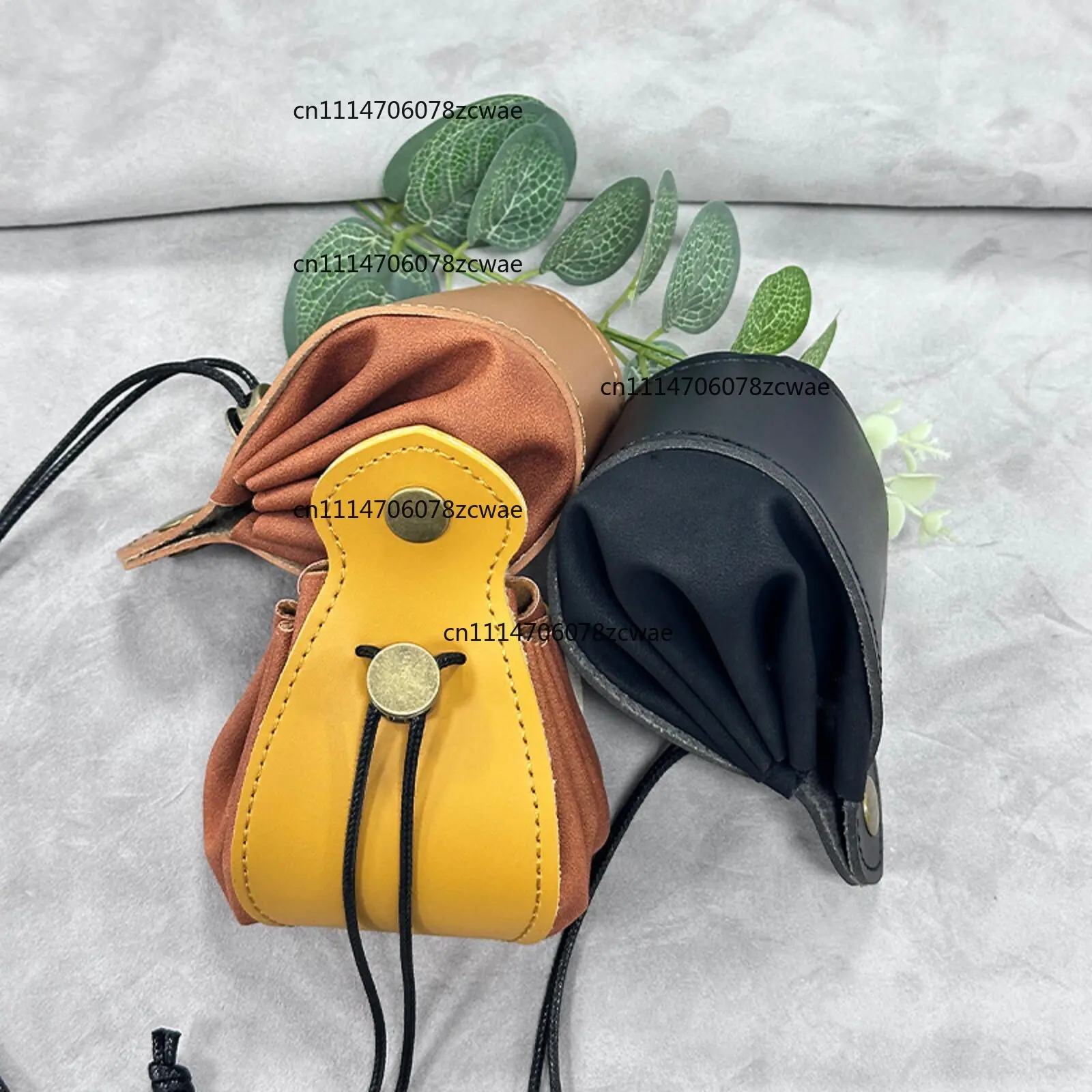 Foldable PU Leather Drawstring Dice Storage Bag Dice Tray Pouch for DND RPG Tabletop Role Playing Board Game Dice Collection