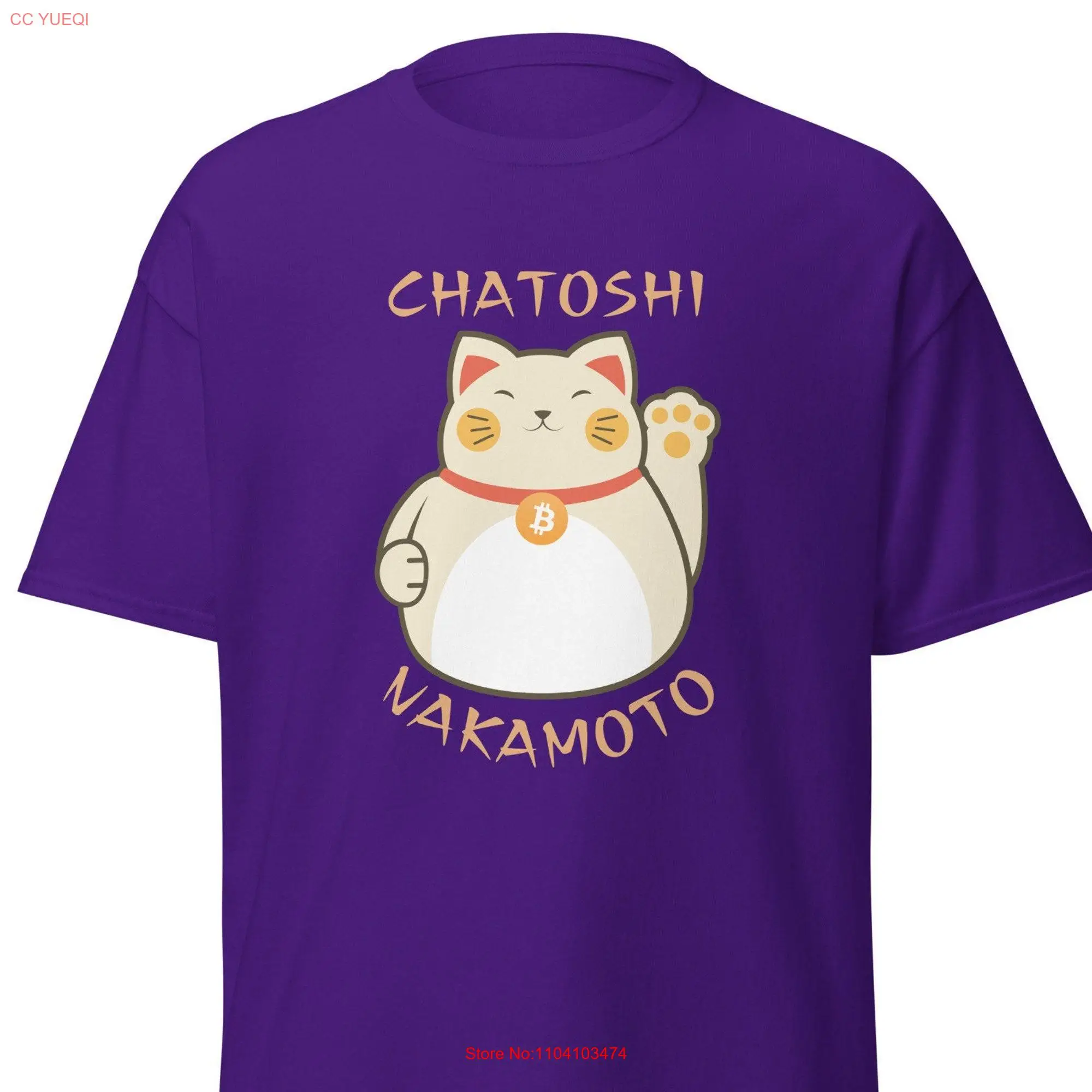 Bitcoin Chatoshi Nakamoto t shirt BTC blockchain cryptocurrency fan trader gift funny long or short sleeves