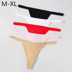 Women Seamless Underpants Cotton Thongs Sexy Low Waist Bikini Female Solid Color Lingiere Comfortable G-string Panties