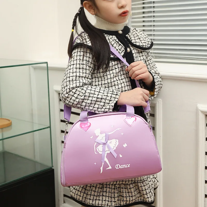 Dance crossbody bag, children's single-shoulder dance backpack, Latin ballet schoolbag, girls' dance single-shoulder backpack