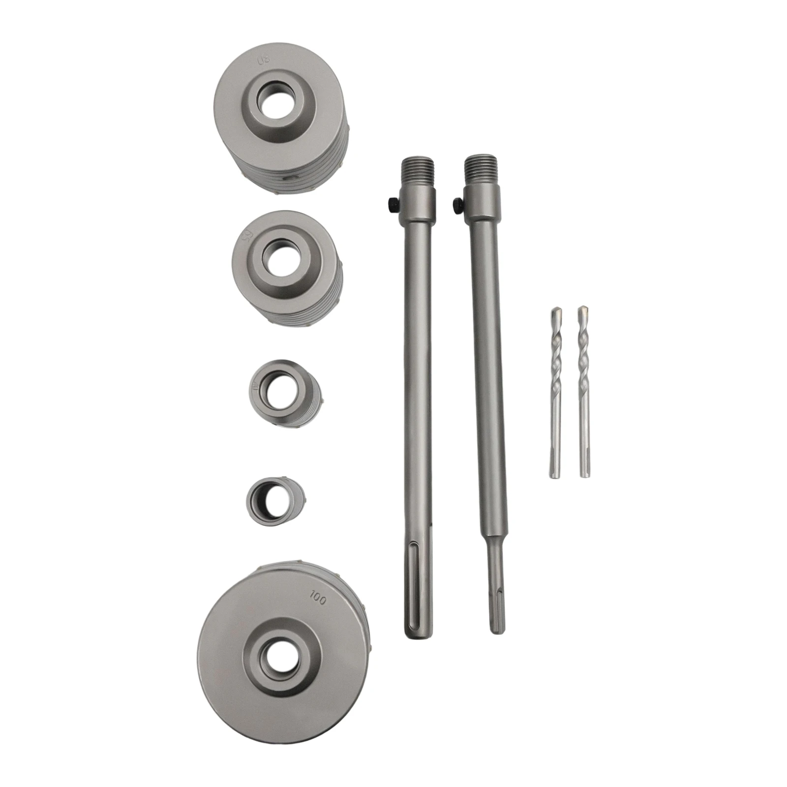 Set di punte per taglierina per carotaggio di cemento per sega a tazza 30 mm, 40 mm, 65 mm, 80 mm, 100 mm Kit per sega a tazza per calcestruzzo