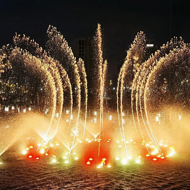Dewy Water Fountain Factory Large Outdoor Music Dance Fountain Stainless Steel Luxury for Commercial Hotel Landscape