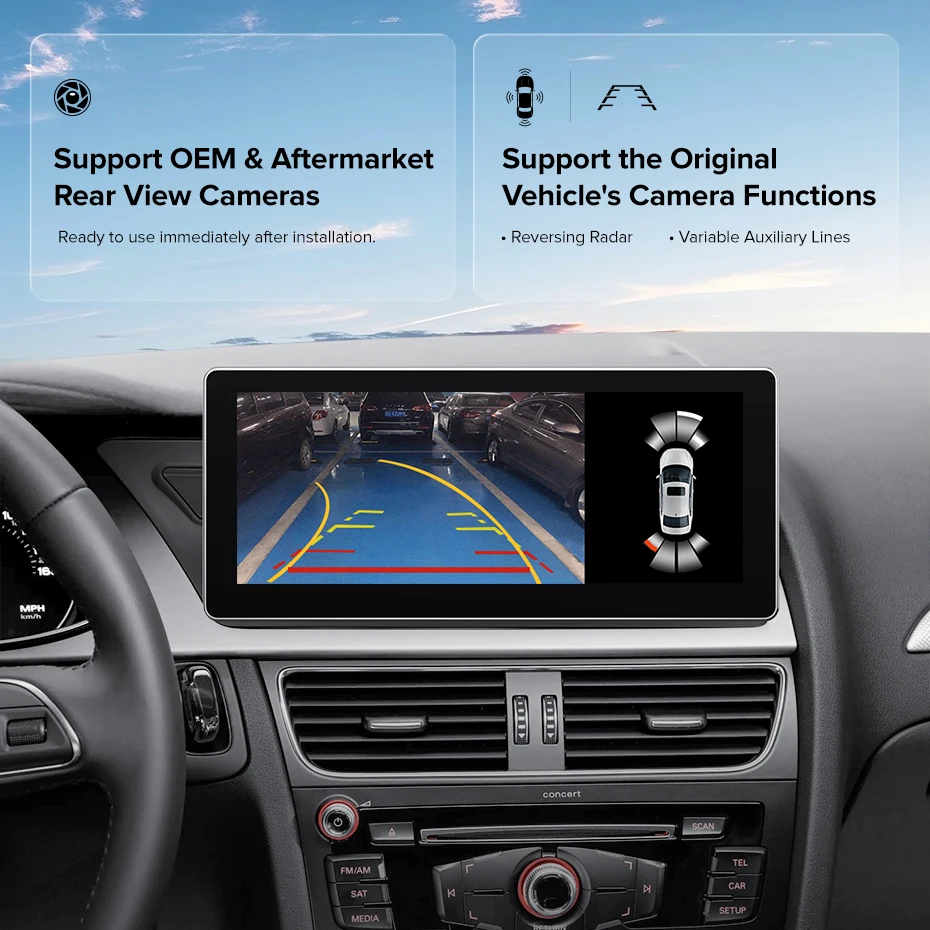 Radio para Auto AINAVI para Audi B8 A4 S4 2009-2016, Audi A5 S5 2008-2016, Carplay, Audi RS4 RS5 2010-2015, Android Auto, Multimedia HD 1920*720, Pantalla Táctil IPS, Estéreo para Auto 8