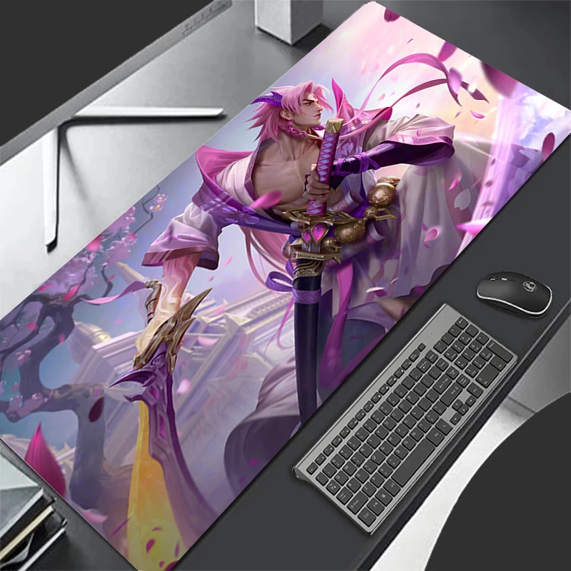Mousepad Computer Gaming Accessories Keyboard Pad Office PC Rubber Mouse Pad Decoracion L-league of Legends Yone Desk Mouse Mat