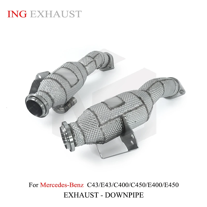 

ING Catalytic Downpipe Performance for Benz amg C43 C400 C450 GLC43 E43 E450 W205 Engine Header Escape TOOLS Tube Exhaust