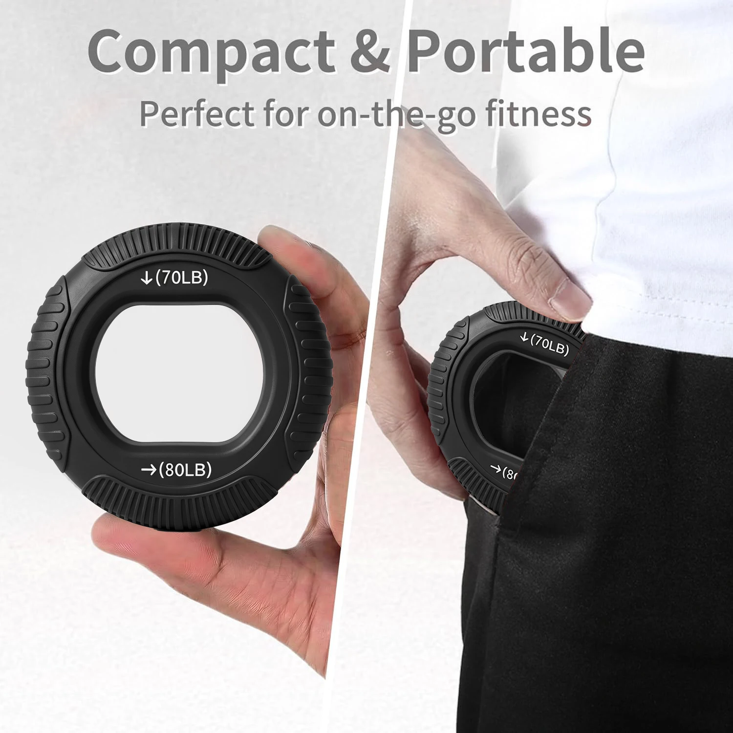Silikon Finger Greifer Ring Hand Muskel Stärker Ring Handgelenk Finger Trainer Übung Karpaltunnelsyndrom Expander Workout Fitness Gerät – Detail 5