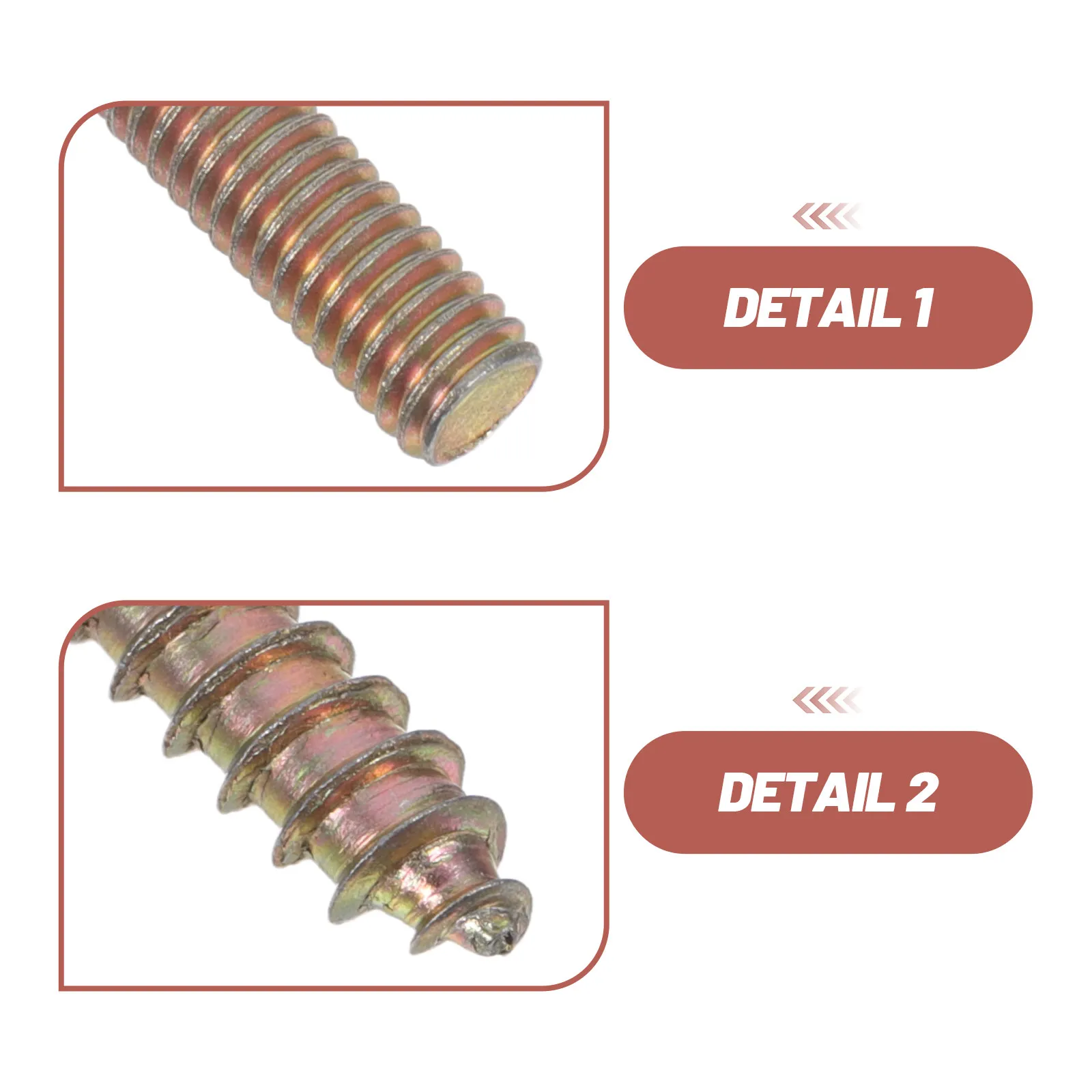 50Pcs Self Tapping Screws 4Mm X 25Mm Gold Finish Sharp Pointed Tip No Pilot Hole Required Robust Metal Wood Screws for Cabinet
