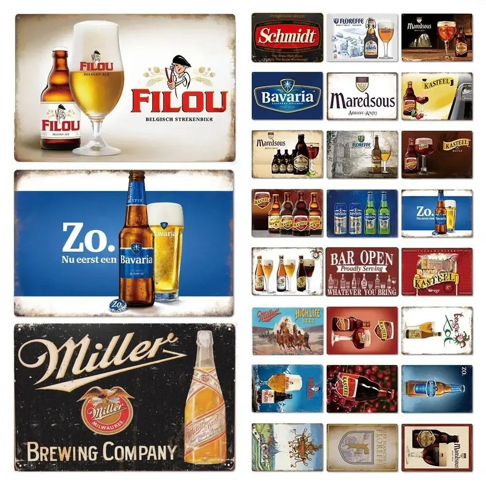 Vintage Beer Brand Metal Sign Plaque Metal Tin Sign Poster Decoration For Workshop Pub Kitchen Club Man Cave Bar Home Wall Decor