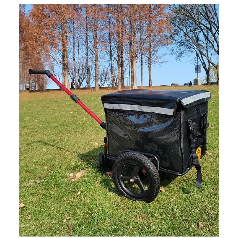 Suitable for Z12 Bicycle Rear Mounted Trailer, Insulated Cargo Cart, Outdoor Camping Fishing Hand Wagon