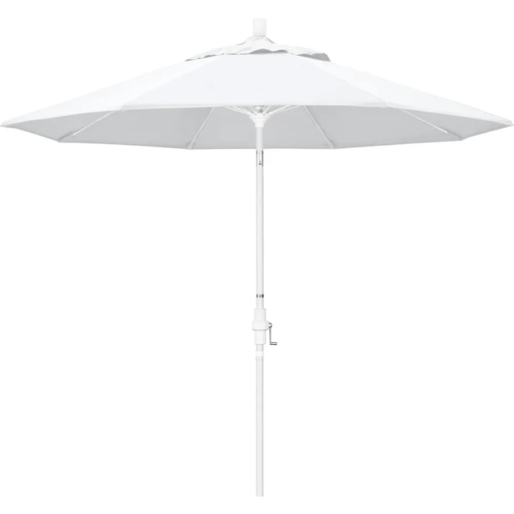 California Umbrella 9' Round Aluminum Pole Fiberglass Rib Market Umbrella Patio Furniture