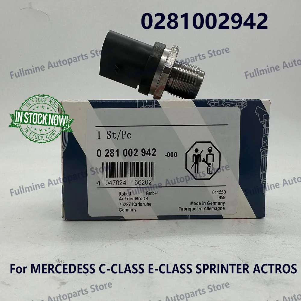 

New 0281002942 Fuel Rail Pressure Sensor For Mercedes Benz Sprinter 2T 3 T 4T Vito Actros Antos Arocs Citaro W202 0281002700