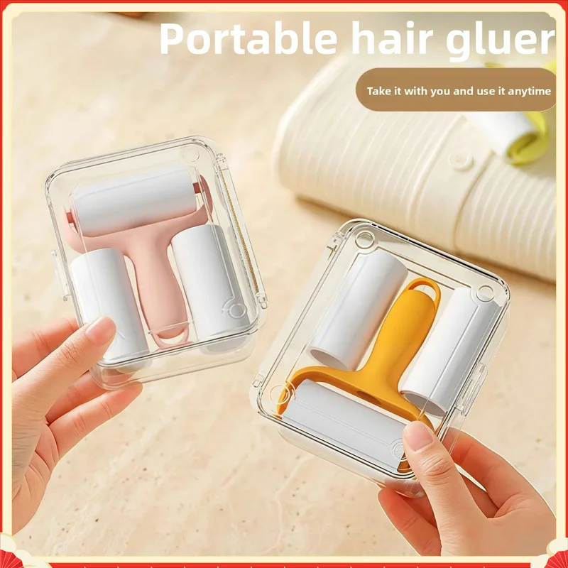Mini Lint Roller 3 Rolls 90 Sheets Tearable Refill Paper Portable Sticky Lint Brush High Adhesive Pet Cat Hair Remover