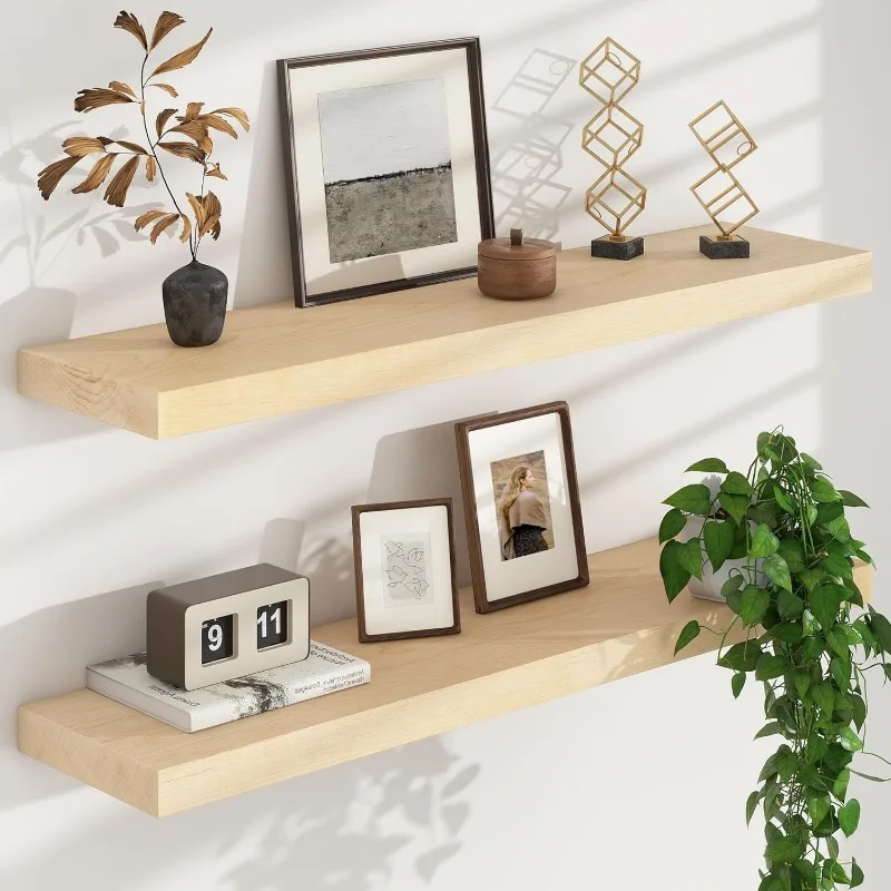 Christmas.home.Floating Shelves for Wall, USA-Sourced Maple Woo Nursery Book Storage Shelf Kids Bookshelf, Display Shelf