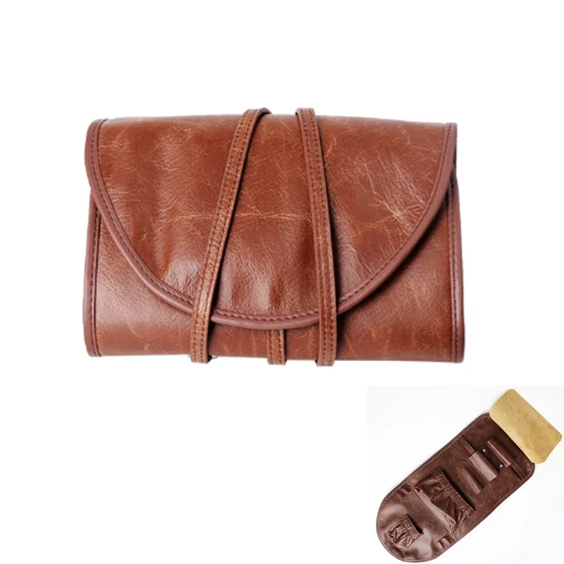 Leather Smoking Tobacco Pipe Pouch Bag Organize Case Cigarette Holder Smoking Paper Holder Case Wallet Bag Pipe Case