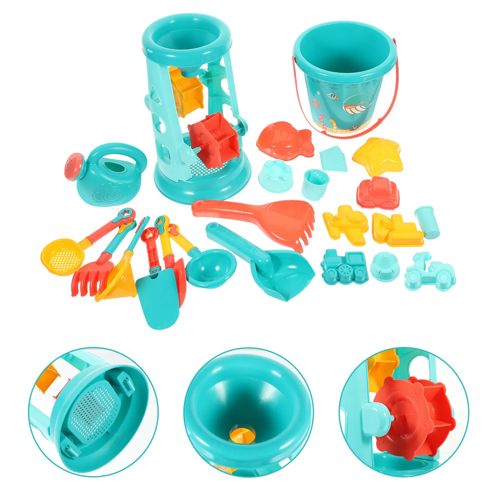 

Набор для игр с песком для детей: формочки, лопатки, грузовики для строительства песочного замка, летние развлечения на свежем воздухе, легкий, для малышей