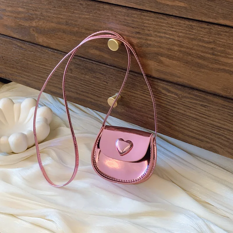 New Mirror Lipstick Purse Mini Pu Crossbody Bag for Girls Kids Small Shoulder Bag Cute Coin Key Earphone Bag