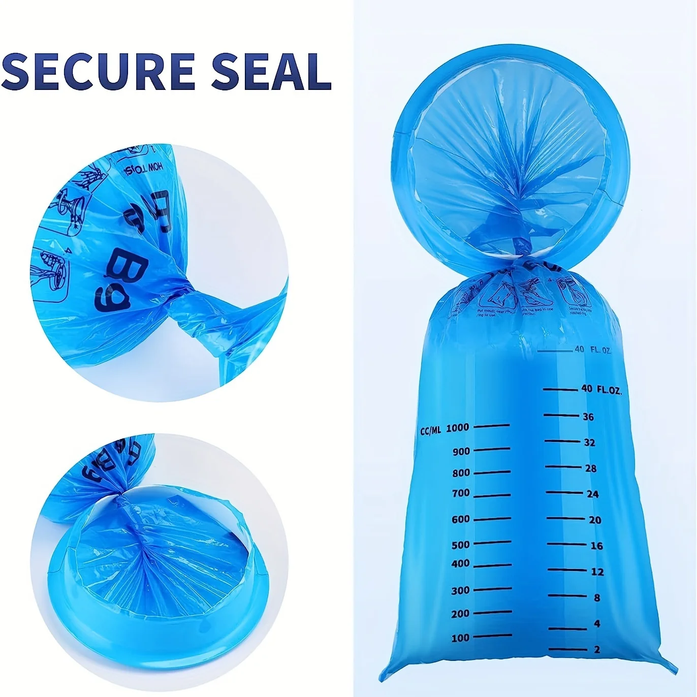 10pcs Disposable Vomit Bags Portable Blue Bin Bag Suitable For Car Bin Bag Travel Planes Children To Alleviate Motion Sickness