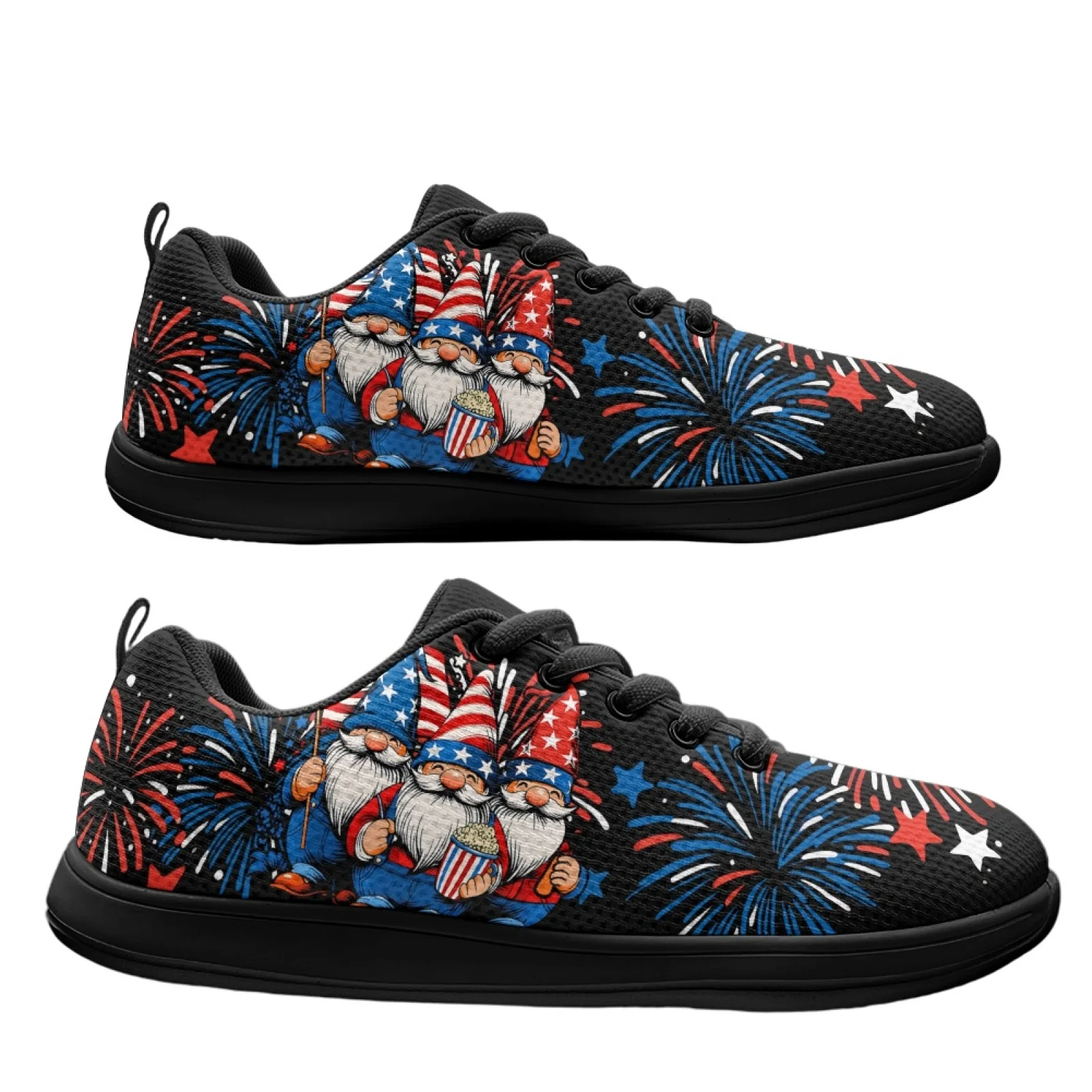 PENSTROLL Christmas Figures Quick Dry Sport Shoes Running Shoes for Men Lightweight Wide Toe Walking Sneakers