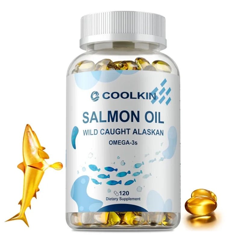 

Salmon Oil - Supports Heart, Brain and Joint Health, Reduces Stress and Anxiety, Boosts Immune Function - with Omega-3, EPA, DHA