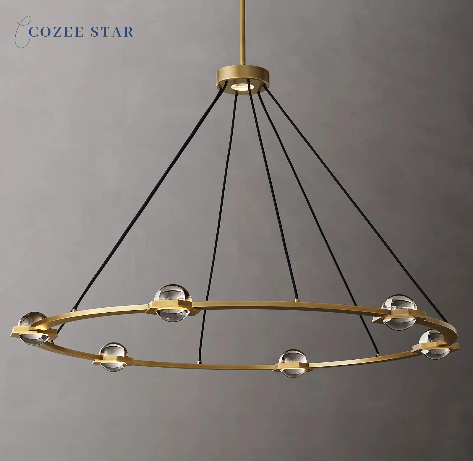 Éclatant Round Chandelier Modern Crystal Chandeliers LED Ring Living Room Bedroom Kitchen Island Pendant Lights Fixture