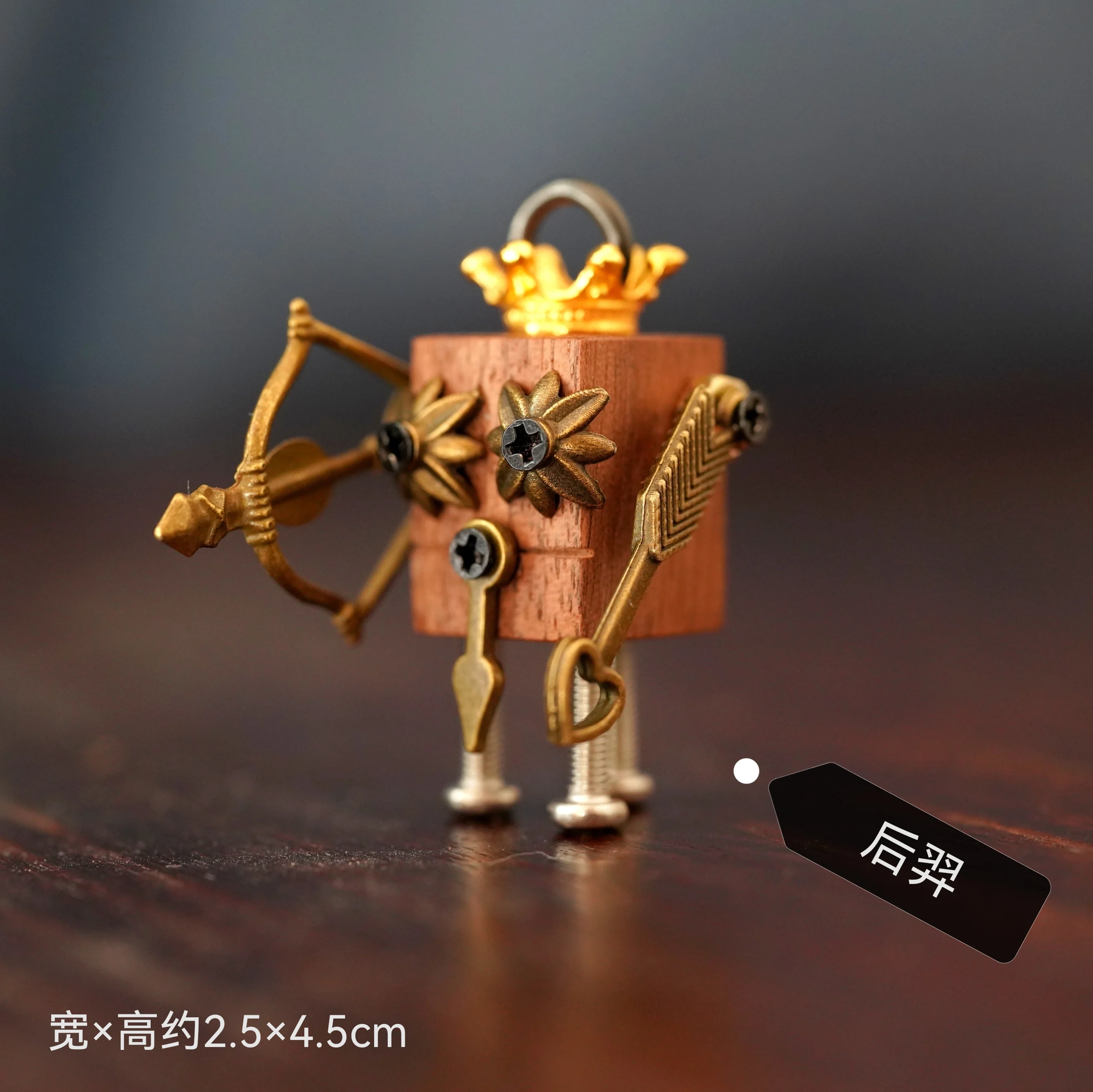 

Wild Qixi Festival No Dyeing Logs Cyberpunk Robot Parent-child DIY Keychain, Personalized Trendy Play Dolls