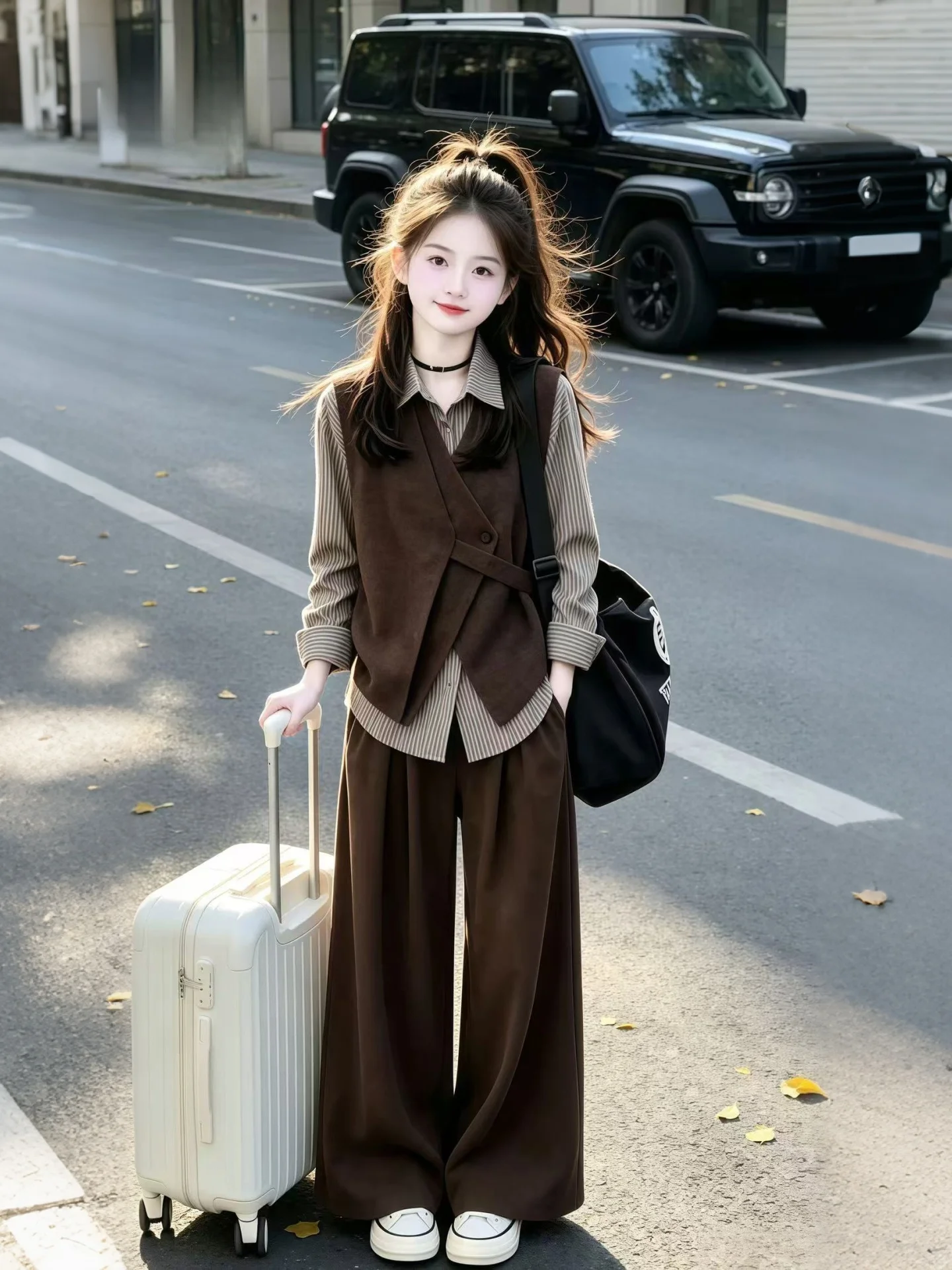 ensemble-d'automne-pour-filles-2026-nouveau-gilet-vintage-caramel-chemise-rayee-pour-enfants-pantalon-a-jambes-larges-ensemble-trois-pieces-ultra-populaire-pour-enfants