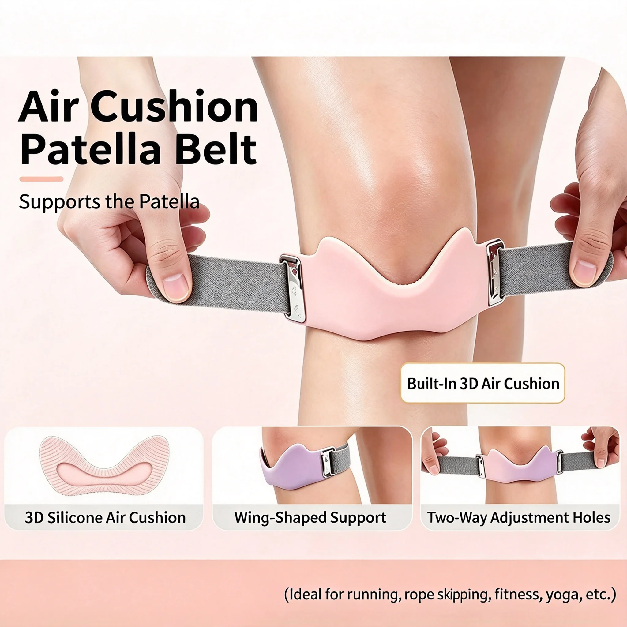 Running Belt - Joelheira desportiva ajustável, com faixa de
