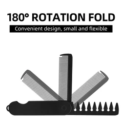 Folding Combs Plastic Wide Tooth Oil Head Comb Beard Combing Multifuncional Barber Hair Clipper Comb Styling Tools ﻿