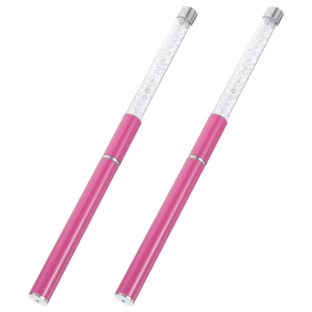 

2pcs Nail Polishing Pen Diamond Frosted Stone Buffer File Manicure Tools Cuticle Repair Grinding Home Professional Sturdy Tip