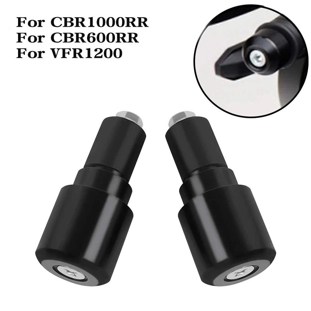 

For Honda CBR1000RR 2004-2023 CBR600RR 2004-2006 VFR1200 2012-2014 Handlebar Bars Grips Ends Cap Plug Slider Counterweight Cover