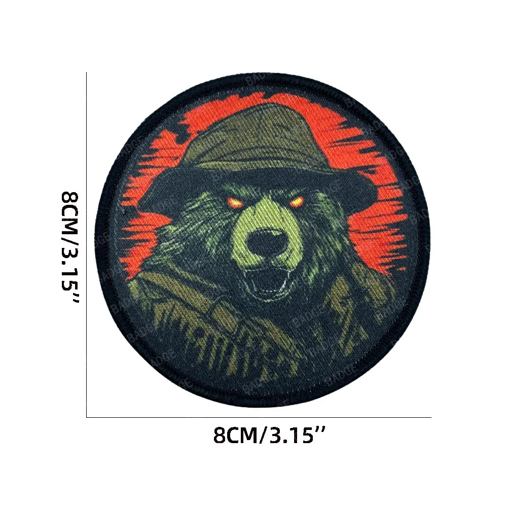 Parche táctico bordado tigre lobo águila para uniforme - imagen 4