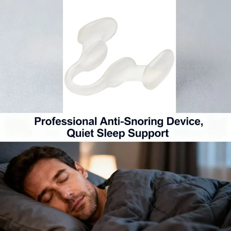 Anti-snoring nose clip - comfortable non-expanding sleep aid, unisex, effective anti-snoring when worn at night