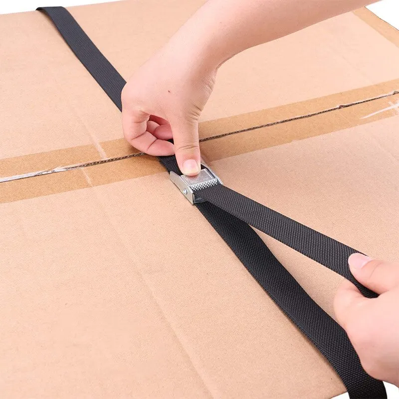 25MM*2M Zinc Alloy Pressure Buckle Pallet Cargo Straps Luggage Fixed Car Fixed Tightener Tensioner Straps