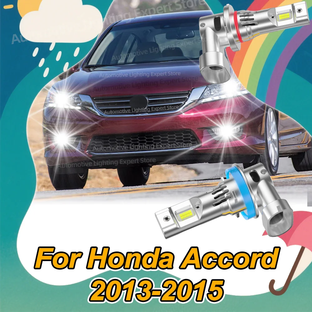 

2/4Pcs Upgraded LED Headlamp Bulbs Canbus High Low Beam Turbo Fan For Honda Accord 2013 2014 2015