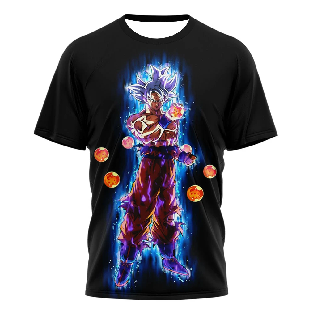 2026 Heiß begehrtes Sommer-Mode-T-Shirt mit Dragon Ball Wukong 3D-Druck, Outdoor Hip-Hop Street Schnelltrocknendes T-Shirt in Übergröße