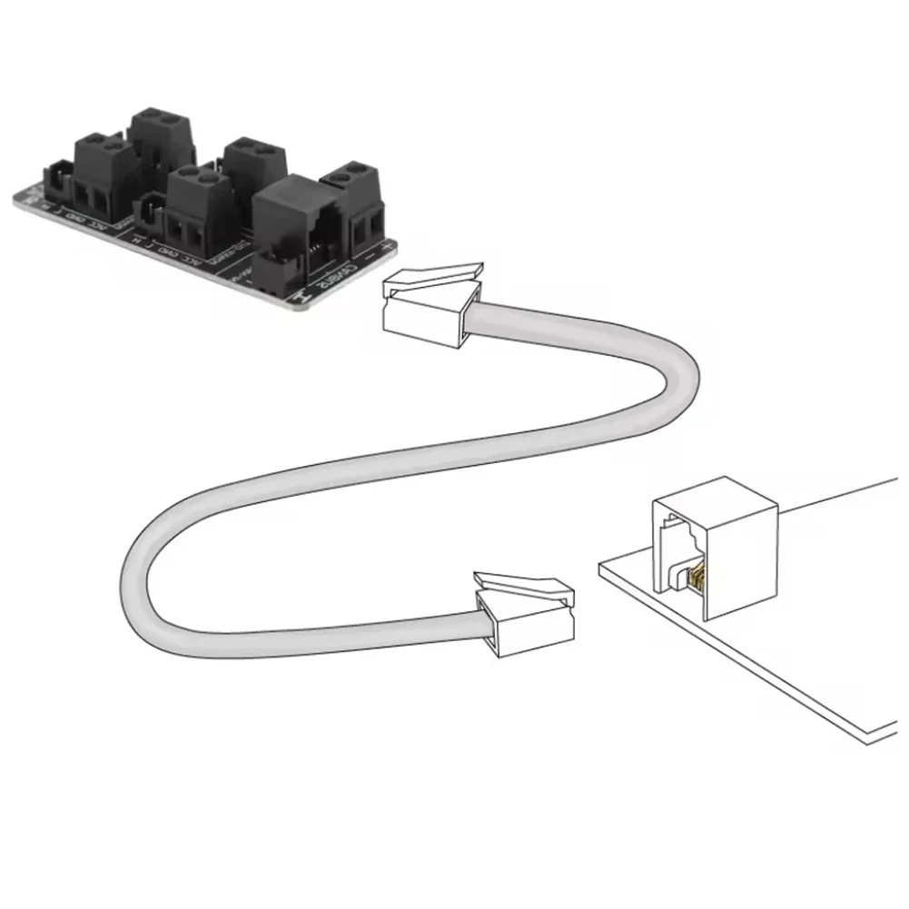 Expansion Board Module for 3D Printer Compatible with CAN Network Supports Up to Four CAN Boards and Mounting on Electrical Rail