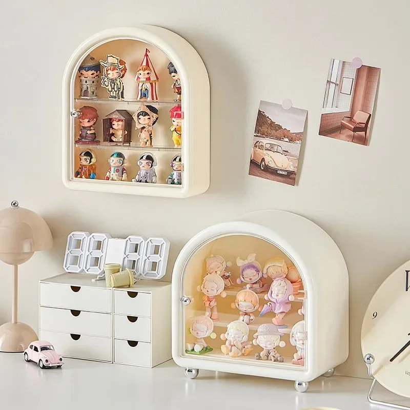 Display Box For POP-MART Blind Box Storage Display Stand Castle Dust-Proof Dolls Organizer Music Master Display Case Large