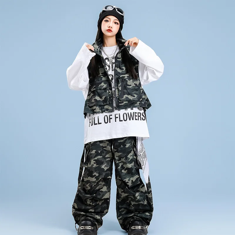 Jungen Hip Hop Kleidung Schwarz Weiß Langarm Top Camouflage Weste Hosen Outfit Mädchen Jazz Dance Kostüm Street Dance Kleidung Set