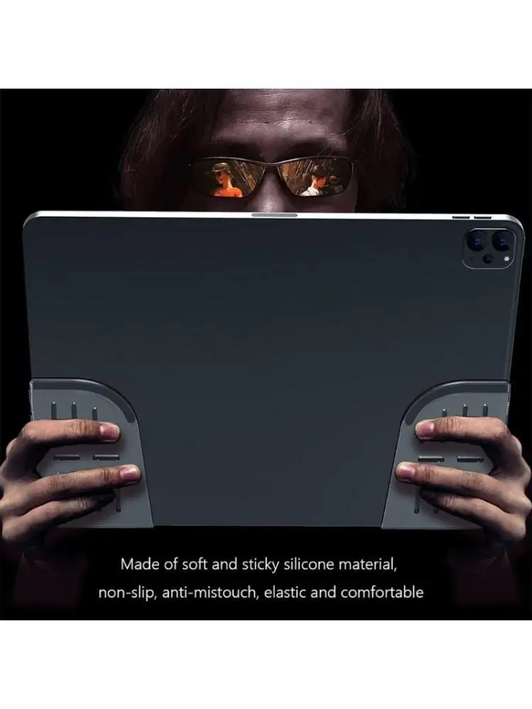652F 2pcs Silicone Tablets Gamepad Grips Game Controller Holder Trigger Handle Gaming Accessories for Pad Tablet Mobile