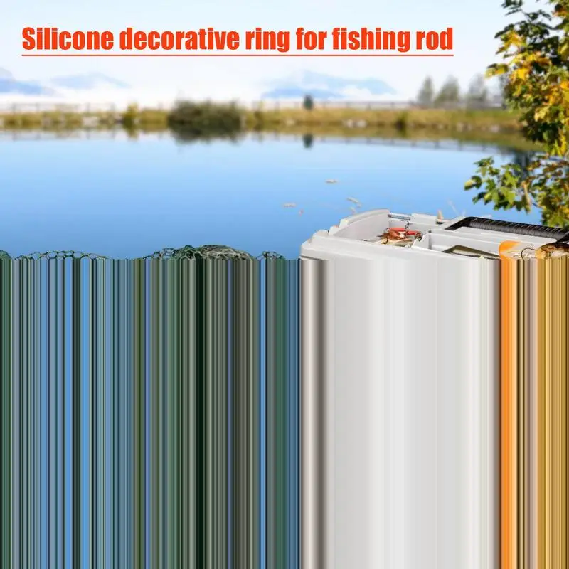 Silicone Bands 20pcs Racket Rings For Fishing Rods Small Rod Wraps Anti-Skid Decorative Rubber Rod Stopper For Household