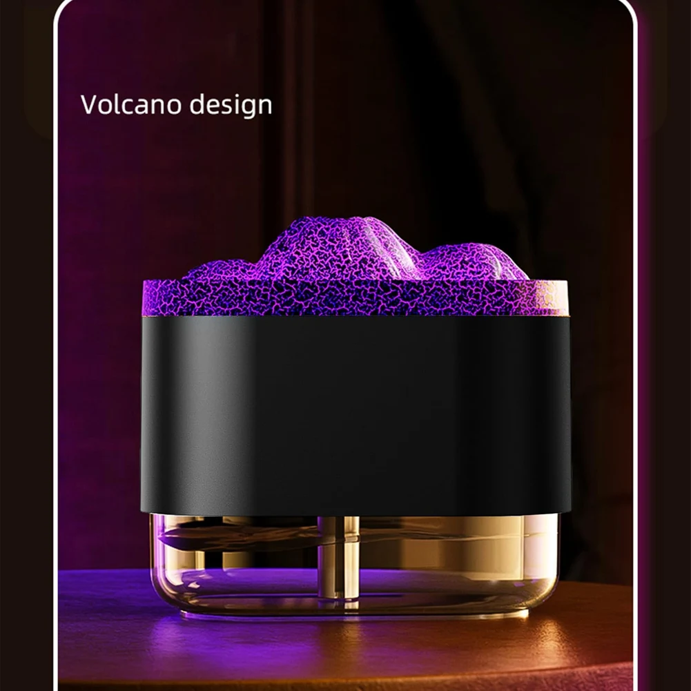 Difusor de llama para aromaterapia, difusor de aceite esencial con luz de ambiente, humidificador de niebla fría de 300Ml para el hogar y la Oficina, B