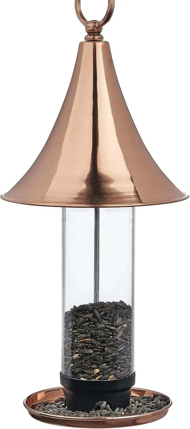 

Castella Bird Feeder in Polished Copper, Attracts Birds to Your Garden