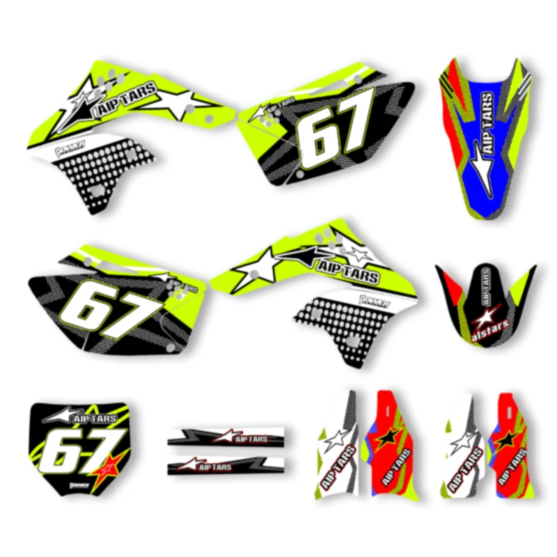 

SPACE Motorcycle Graphics Decals Stickers for KAWASAKI 2006 2007 KXF250 08 KXF250 Decals Stickers Kits 001