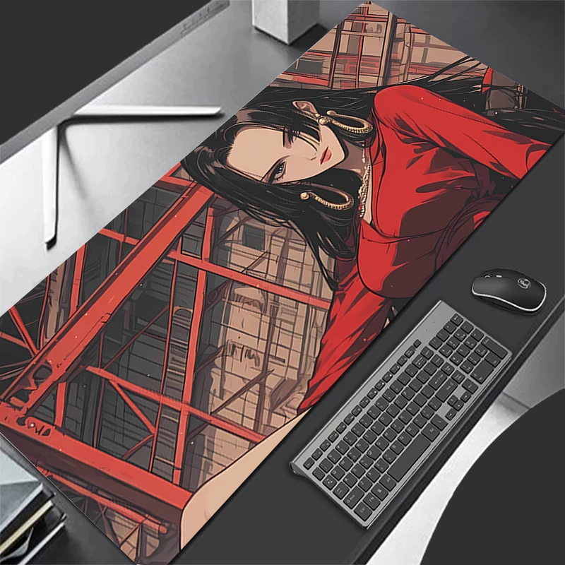 

90x40cm Mouse Pad one Piece Boa·Hancock Gamer Large Computer Notebook Pc Mousepad Carpet Gaming Accessories Keyboard Desk Mat