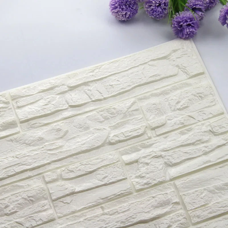 

DIY Self Adhensive 3D Brick Wall Stickers Living Room Decor Foam Waterproof Wall Covering Wallpaper TV Background Kids Room
