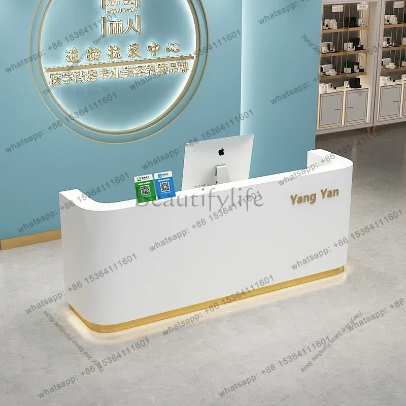 Factory Direct Sales Italian Style Furniture - Reception Desks With Simplicity For Clothing Stores, Modern Beauty Salons And Lux
