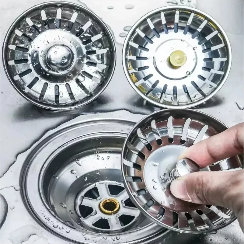 1pc/2pcs Kitchen Sink Strainer Stopper Waste Plug Sink Filter Filtre Sink Strainer Filter Floor Drain Kitchen Tools