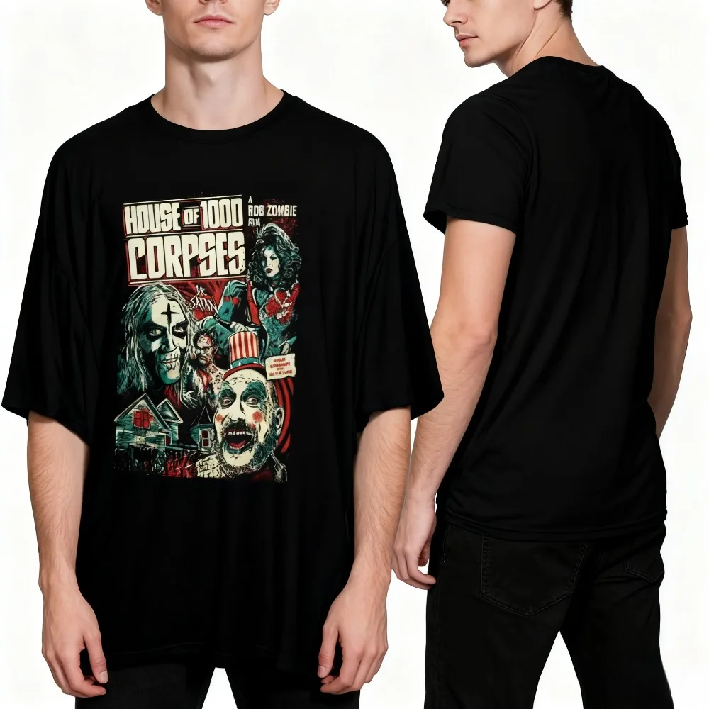 

The House of 1000 Corpses horror movie Captain Spalding Halloween T-shirt for men, unisex, all seasons, pure cotton T-shirt