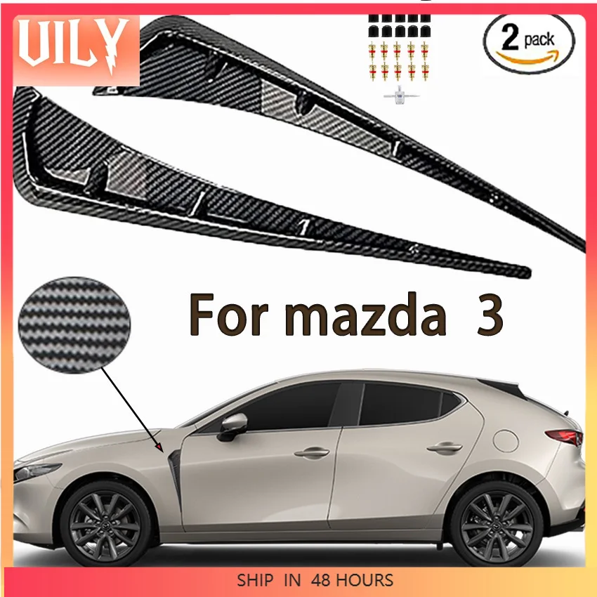 2 unidades de ventilación lateral para guardabarros de coche, pegatina embellecedora de ventilación de ala de aire para Mazda 3 mx5 6 cx5 rx8 cx3 2 Mazda3 Mazdaspeed3 CX-3 CX-5 CX-7 CX-8 MX-5